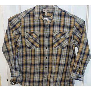Duluth Trading Shirt Mens 2XL Plaid Burlyweight Work Cotton Shacket Working Man